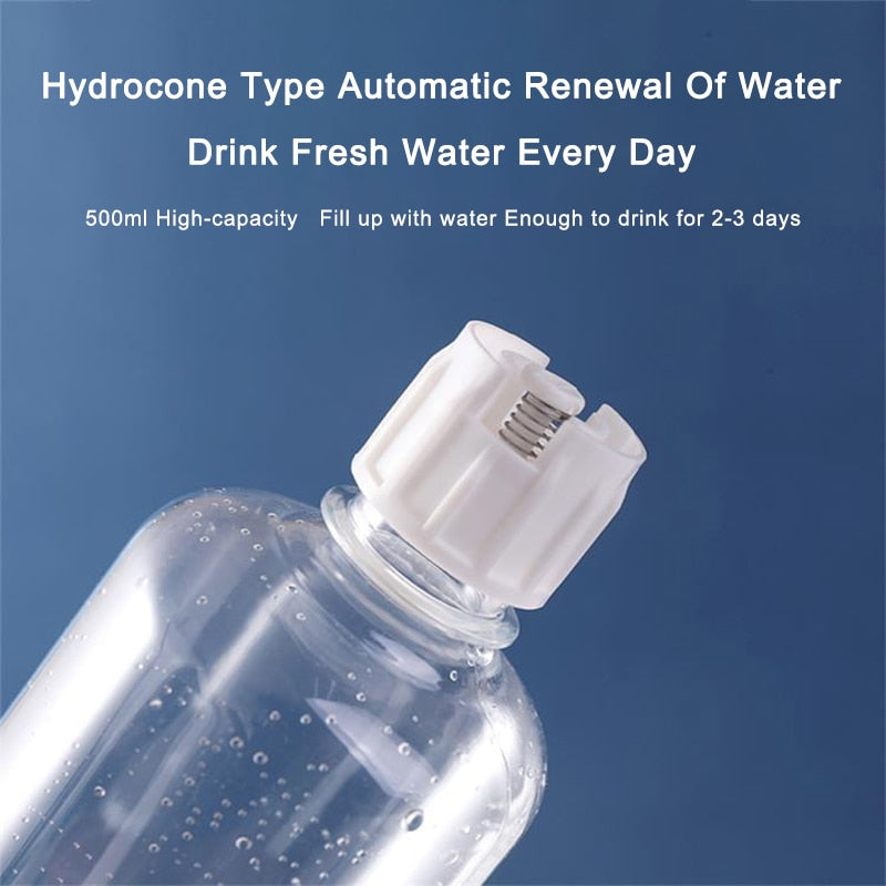 3-in-1 Cat Dog Food Bowl with Water Fountain