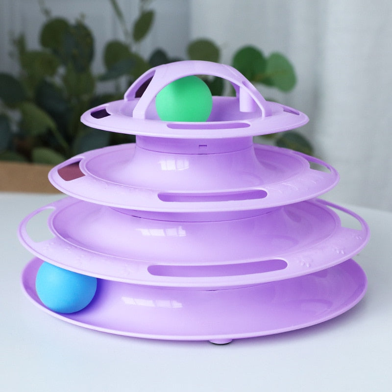 3/4 Levels Cat Toy Tower Interactive