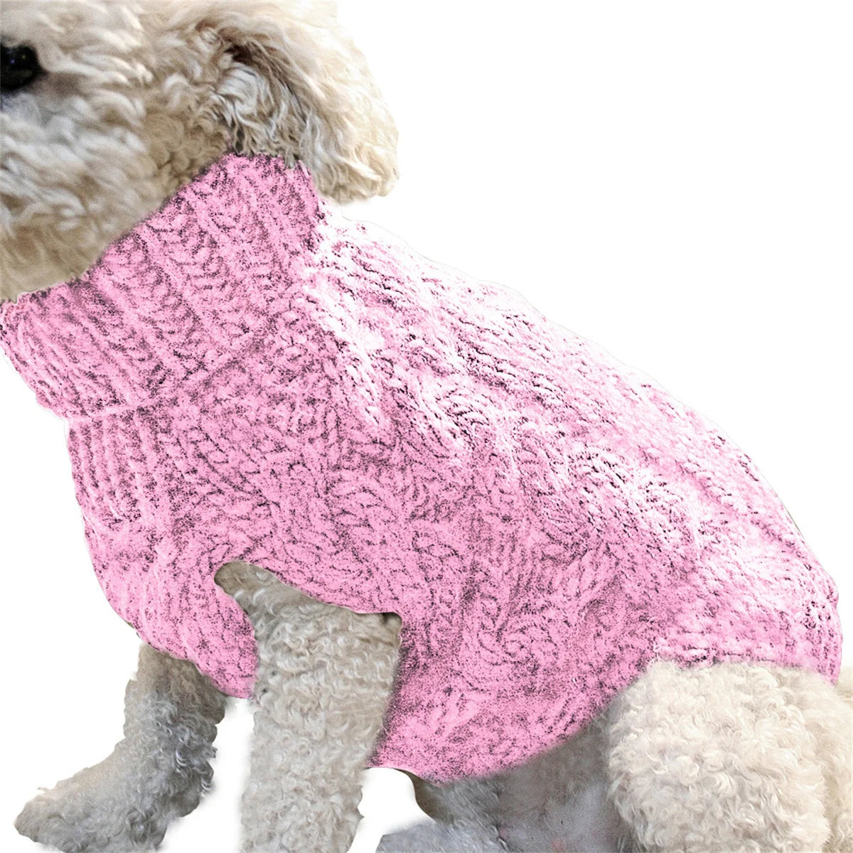 Soft Winter Dog Sweater – Warm Turtleneck Knit Vest for Dogs, Puppies & Cats