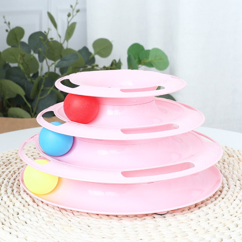 3/4 Levels Cat Toy Tower Interactive