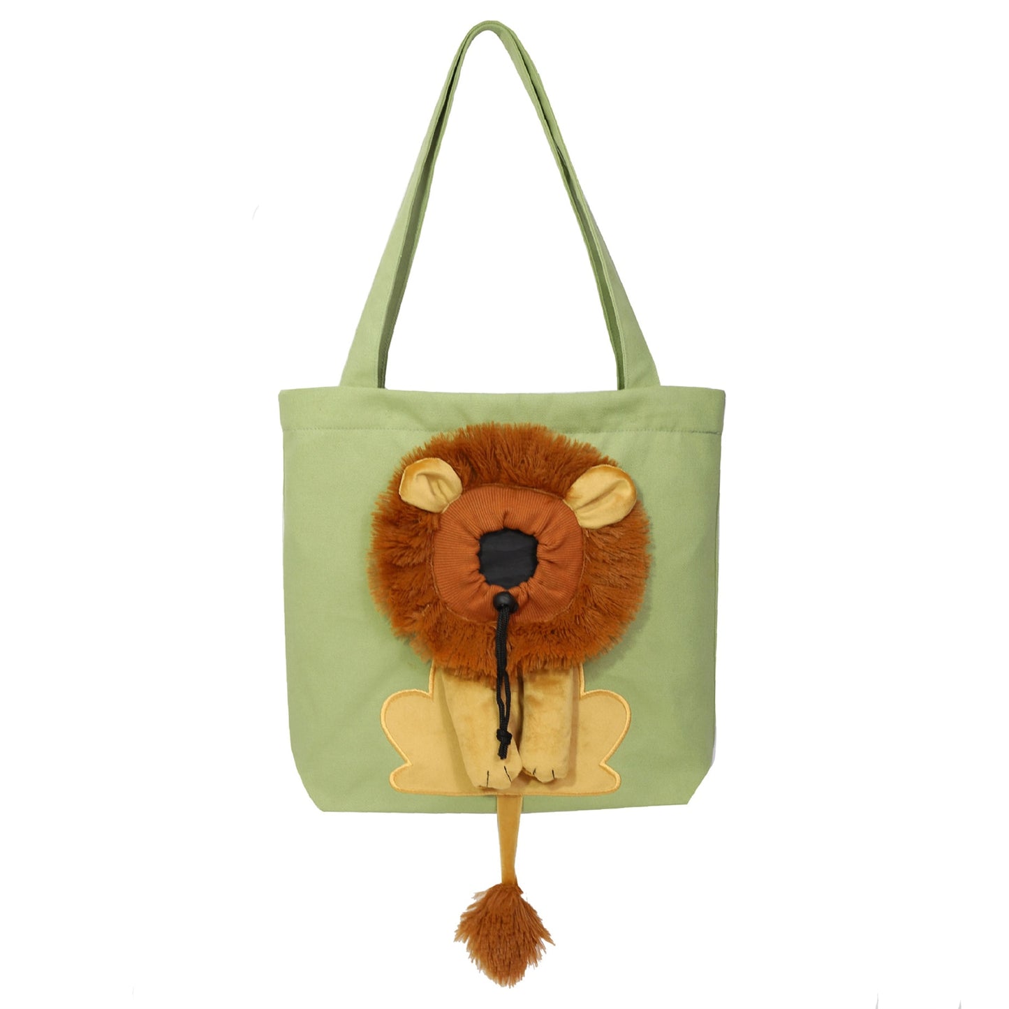 Lion Shaped Cat Carriers Bags | Stylish and Adjustable Canvas Tote for Convenient Pet Travel