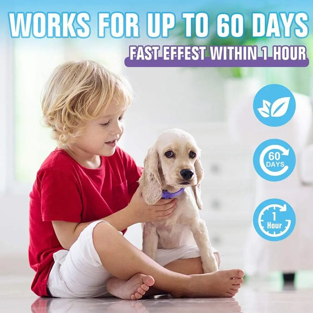 CalmPawsAdjustable Waterproof Soothing Pet Calming Collar - Stress Relief for Cats and Dogs