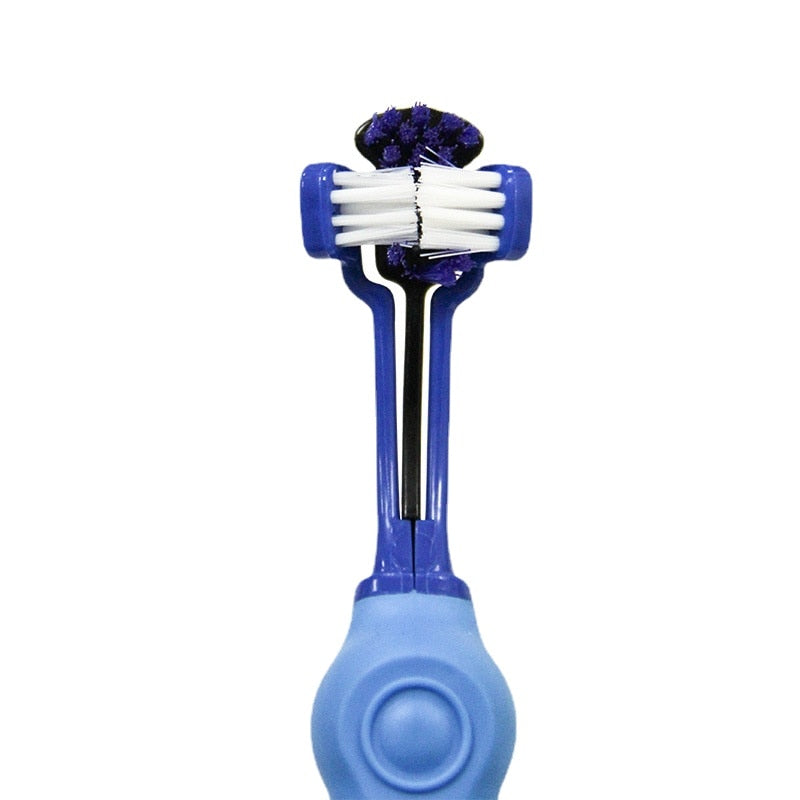 Three Sided Multi-Angle Toothbrush for Pets - Advanced Dental Care for Happy Pets