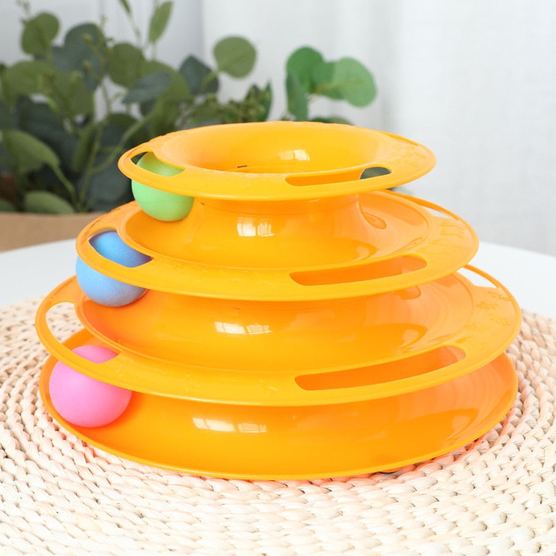 3/4 Levels Cat Toy Tower Interactive