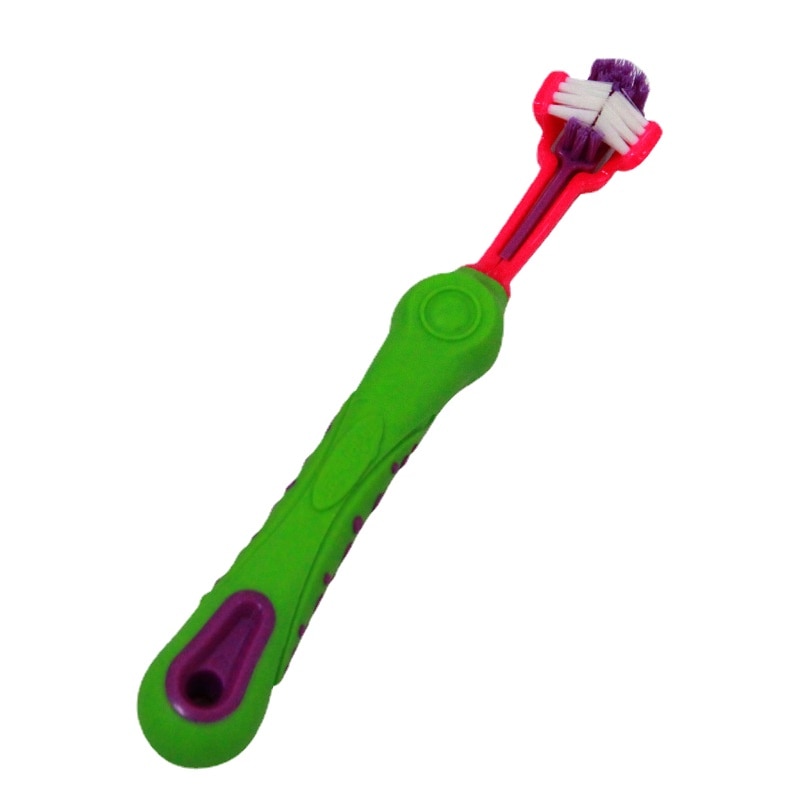 Three Sided Multi-Angle Toothbrush for Pets - Advanced Dental Care for Happy Pets