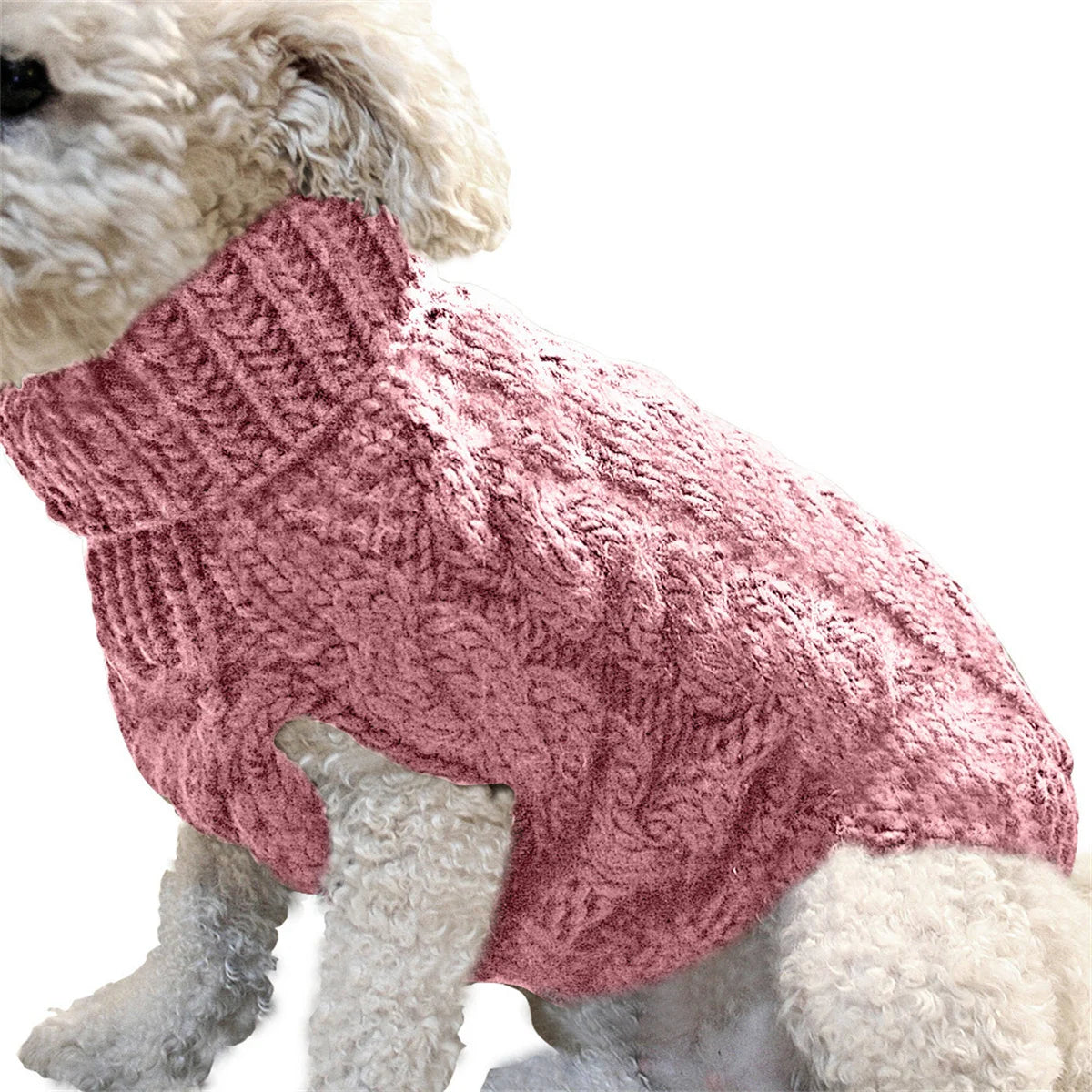 Soft Winter Dog Sweater – Warm Turtleneck Knit Vest for Dogs, Puppies & Cats