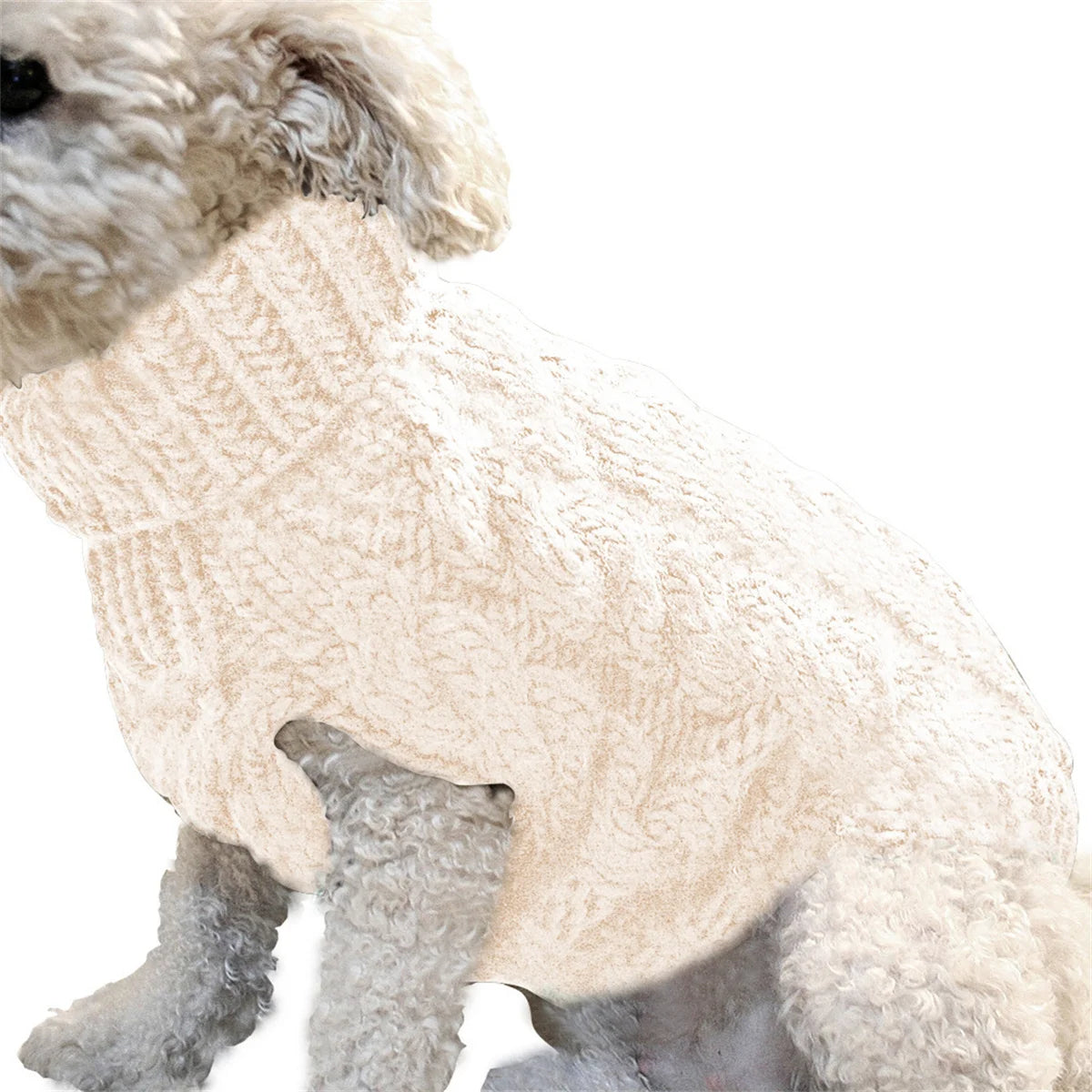 Soft Winter Dog Sweater – Warm Turtleneck Knit Vest for Dogs, Puppies & Cats