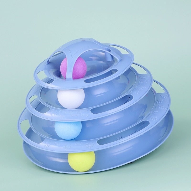 3/4 Levels Cat Toy Tower Interactive