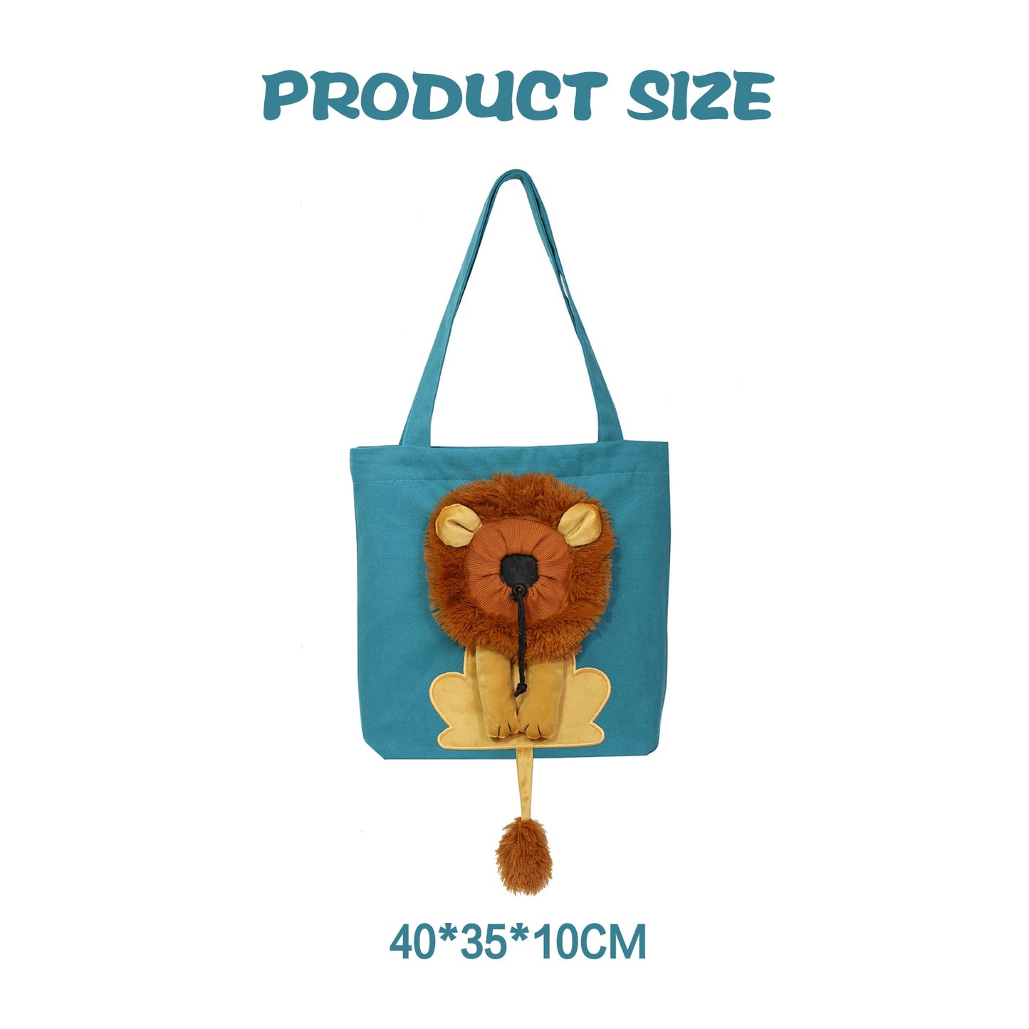 Lion Shaped Cat Carriers Bags | Stylish and Adjustable Canvas Tote for Convenient Pet Travel