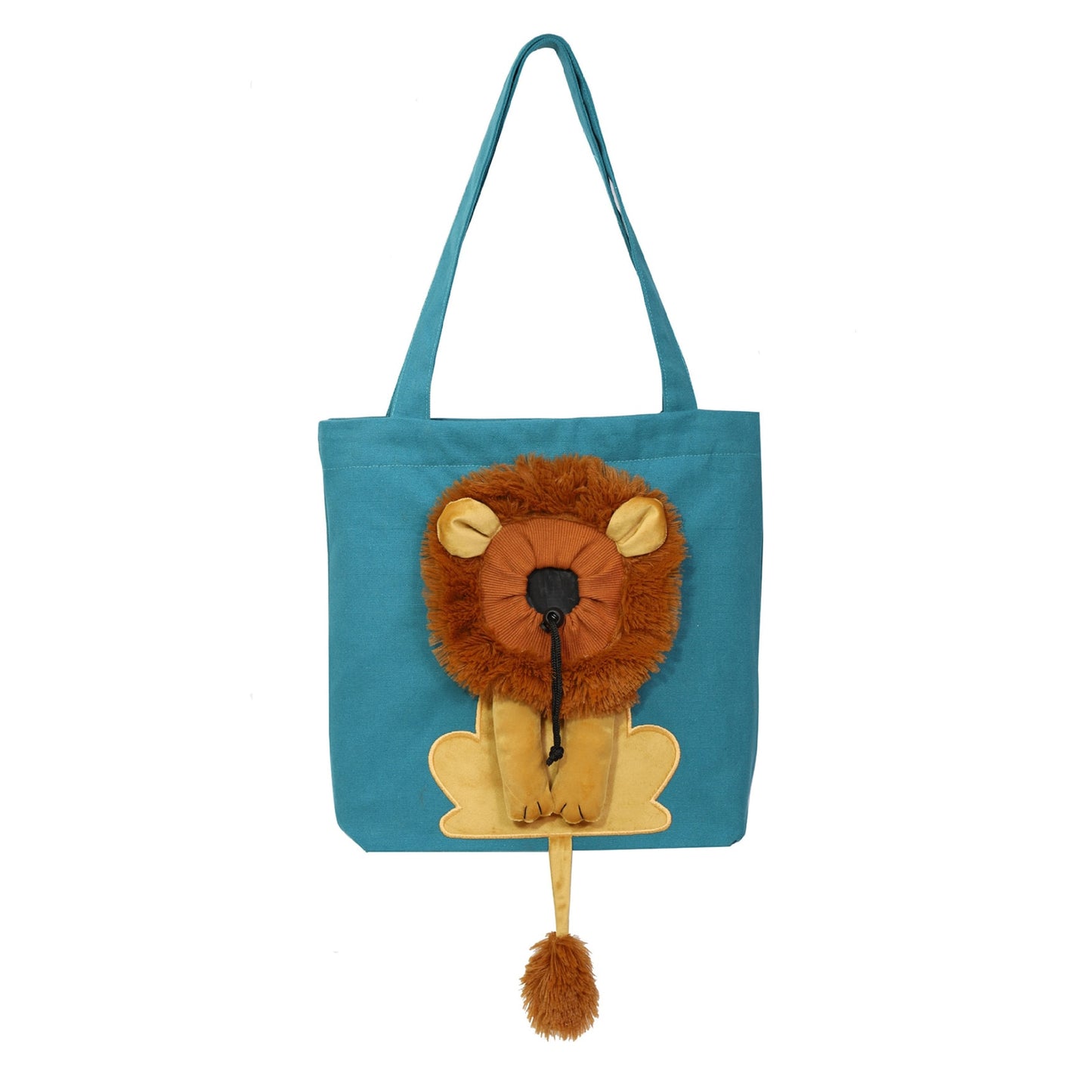 Lion Shaped Cat Carriers Bags | Stylish and Adjustable Canvas Tote for Convenient Pet Travel