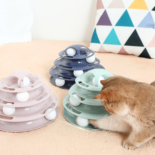 3/4 Levels Cat Toy Tower Interactive